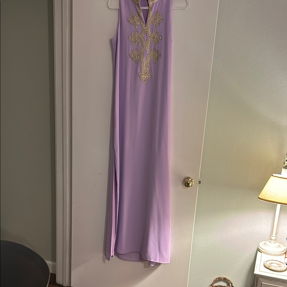 Elegant Lavender Sleeveless Dress